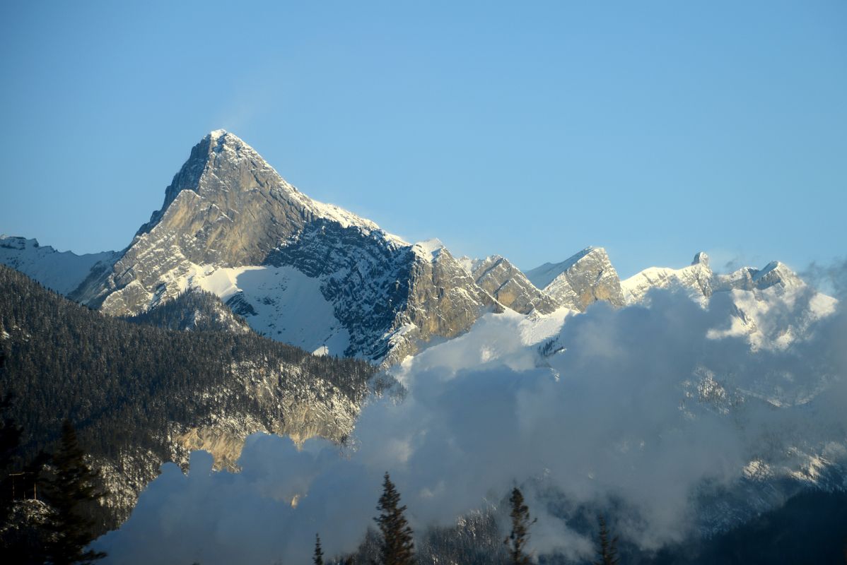 14 Mount Fable From Trans Canada Highway In Winter Near Canmore On The Way To Banff